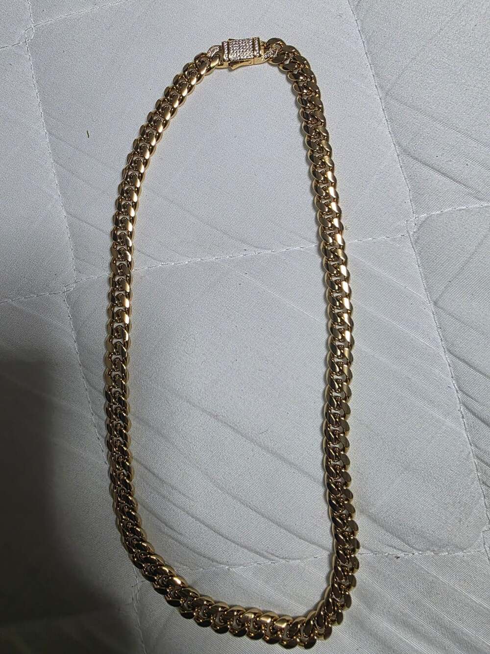 12mm Mens Miami Cuban Link 18k Gold Plated Stainless Real Hip Hop Chain Necklace